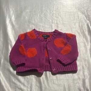 Purple and Orange Baby Cardigan